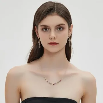 G&G Rainbow Gold Necklace for Women - Stunning CZ Jewelry