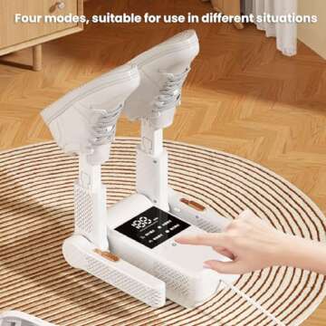 Shoe Dryer Wet Dry Dual Use ABS Boot Warmer 15s Fast Heating Deodorization Intelligent Timer Foldabl...