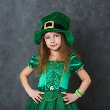 48 Pieces St. Patrick's Day Shamrock Rubber Wristbands Irish Shamrock Cut-Out Rubber Bracelets for St. Patrick's Day Party Favors Gifts Decorations