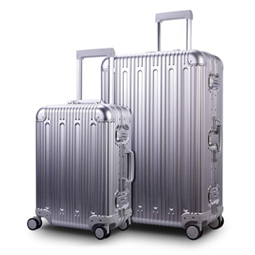 TRAVELKING Aluminum Carry-On Luggage with TSA Locks