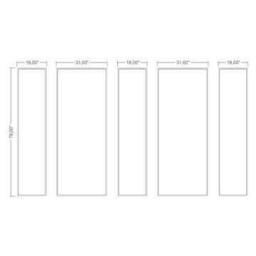 Ready to Assemble Wall molding kit Pieces, All Edges precut, Factory Primed Wall molding Pieces to Make 3 Wider 3 Narrow Column Frames P-30