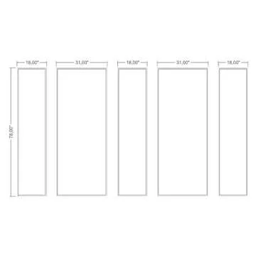 Ready to Assemble Wall molding kit Pieces, All Edges precut, Factory Primed Wall molding Pieces to Make 3 Wider 3 Narrow Column Frames P-30