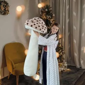 Hofun4U Mushroom Plush Pillow - Soft Long Stuffed Cushion