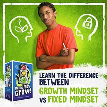 Learning Resources Growth Mindset Game For Boys Girls Teens | Card Games For Kids Ages | Family & Classroom Games | Cognitive Behavior Therapy CBT | Learning Games | Social Emotional Learning