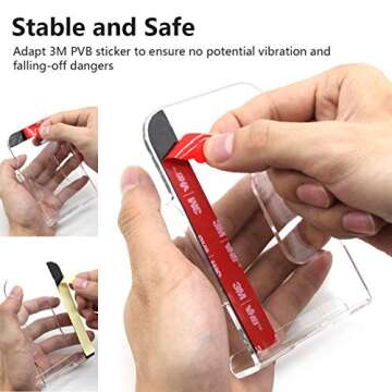 Self-Adhesive Clear Acrylic Phone Mount for Peloton Bike