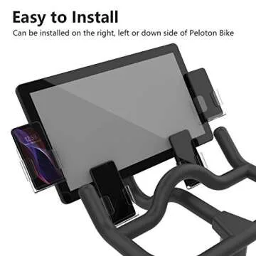 Self-Adhesive Clear Acrylic Phone Mount for Peloton Bike