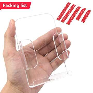 Self-Adhesive Clear Acrylic Phone Mount for Peloton Bike