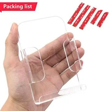 Self-Adhesive Clear Acrylic Phone Mount for Peloton Bike