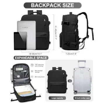 WONHOX Women's Travel Backpack Waterproof & Multifunctional