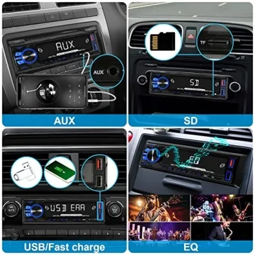 Bluetooth Car Stereo with Handsfree App Control Fast Charge