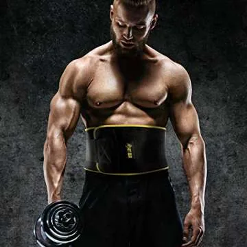 HBT GEAR Waist Trimmer Belt - Sauna Sweat Band Waist Trainer for Women Men