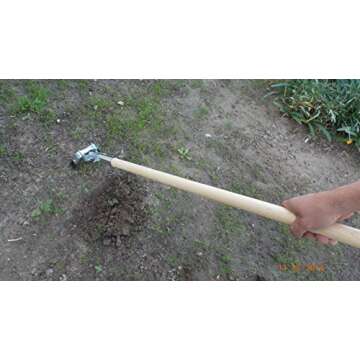 Forgecraft USA Hula Hoe, Scuffle Hoe with Long Wood Handle