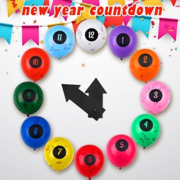 Gemscream Countdown Balloons Kit for New Year Celebration