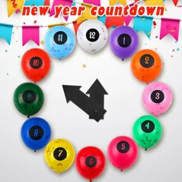 Gemscream Countdown Balloons Kit for New Year Celebration