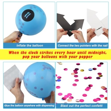 Gemscream Countdown Balloons Kit for New Year Celebration