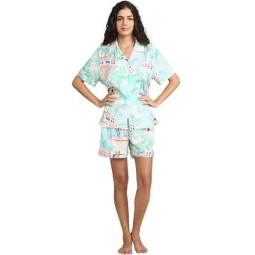 Elegant YiNi LuLu Silk Satin Shorts Pajamas Set