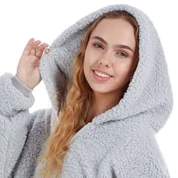 THE COMFY Teddy Bear Quarter-Zip | Cozy Wearable Blanket Gift