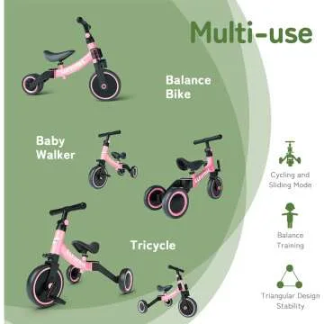 5-in-1 Besrey Toddler Bike: Trike & Balance Trainer