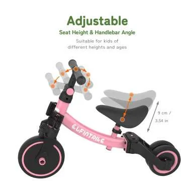 5-in-1 Besrey Toddler Bike: Trike & Balance Trainer