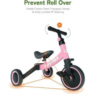 5-in-1 Besrey Toddler Bike: Trike & Balance Trainer