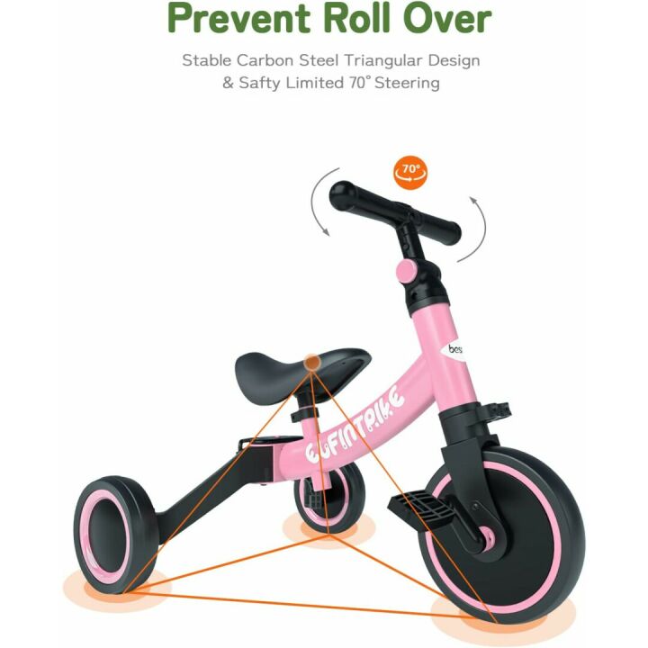 5-in-1 Besrey Toddler Bike: Trike & Balance Trainer
