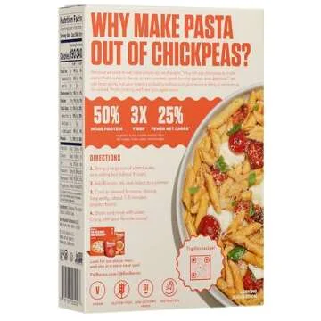Banza Gluten-Free Chickpea Pasta, Penne 20g Protein | Lower Carb | High Fiber | High Protein | Plant...