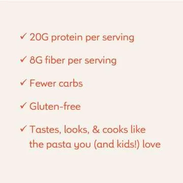 Banza Gluten-Free Chickpea Pasta, Penne 20g Protein | Lower Carb | High Fiber | High Protein | Plant Based Pasta | 8oz (Pack of 6)