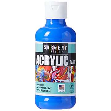 Sargent Art Acrylic Paint Set of 8 Assorted colors /8 fl oz, 64 Fl Oz total, Non-Fading, Rich Vivid ...