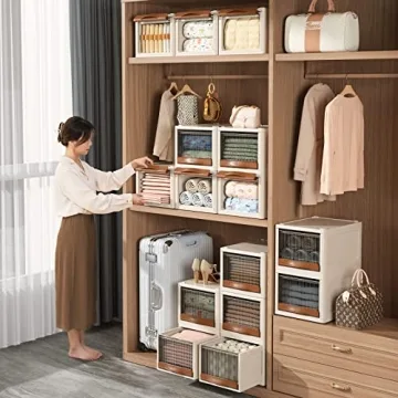 HAIXIN Storage Drawers - Stylish & Stackable Organizer