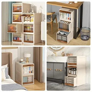 HAIXIN Storage Drawers - Stylish & Stackable Organizer