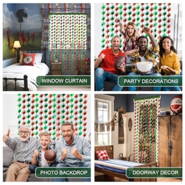 LOLStar Foil Fringe Curtains for Ultimate Football Parties