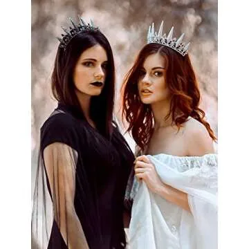 SWEETV Baroque Wedding Tiara for Women Sparkling Pageant Crown