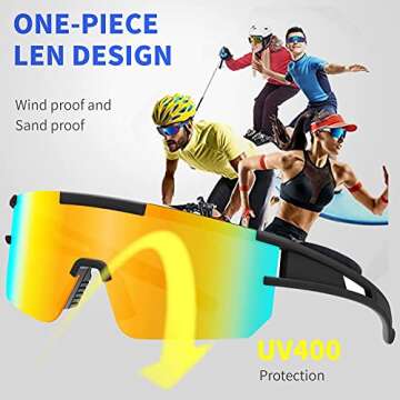 Gotang Polarized Sunglasses for Men Women Cycling Glasses with UV Protection for Baseball Fishing Dr...