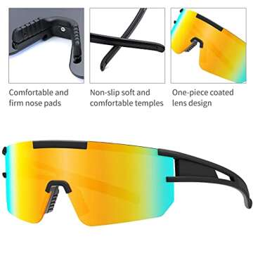 Gotang Polarized Sunglasses for Men Women Cycling Glasses with UV Protection for Baseball Fishing Driving Running Sports…