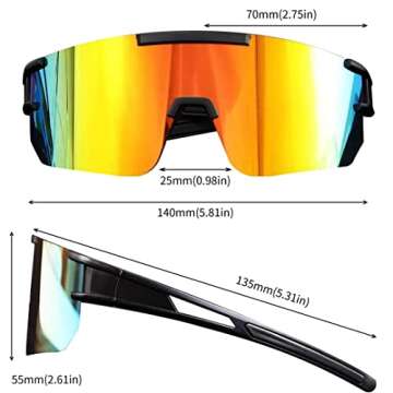 Gotang Polarized Sunglasses for Men Women Cycling Glasses with UV Protection for Baseball Fishing Driving Running Sports…