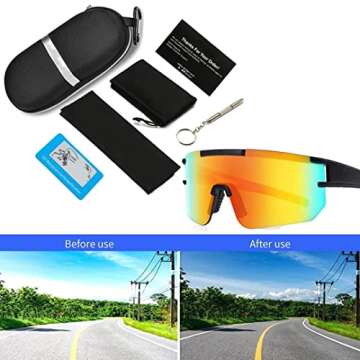 Gotang Polarized Sunglasses for Men Women Cycling Glasses with UV Protection for Baseball Fishing Driving Running Sports…