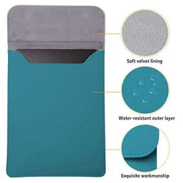 HYZUO Laptop Sleeve for MacBook Pro 15-16 Inch - Deep Teal