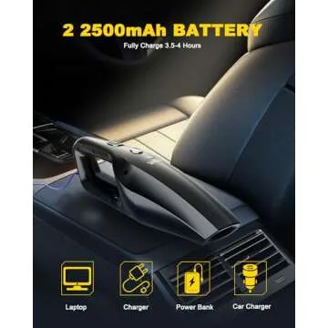 TANYO Handheld Car Vacuum - Powerful and Portable Cleaner