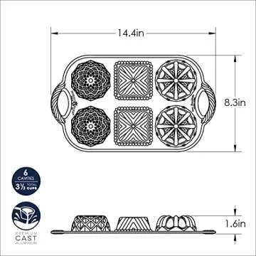 Nordic Ware Geo Bundtlette, 3.5 Cups , Gold