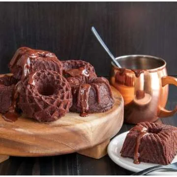 Nordic Ware Geo Bundtlette, 3.5 Cups , Gold