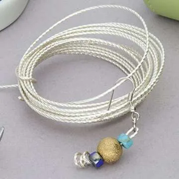 The Beadsmith Twisted Craft Wire - Wire Elements - Soft Temper - 18 Gauge, 8 Feet - Silver Color - Beading Wire Used for Jewelry Making, Wire Wrapping, and Other DIY Arts & Crafts