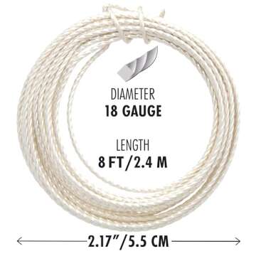 The Beadsmith Twisted Craft Wire - Wire Elements - Soft Temper - 18 Gauge, 8 Feet - Silver Color - Beading Wire Used for Jewelry Making, Wire Wrapping, and Other DIY Arts & Crafts
