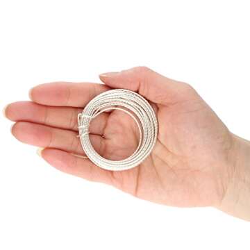 The Beadsmith Twisted Craft Wire - Wire Elements - Soft Temper - 18 Gauge, 8 Feet - Silver Color - Beading Wire Used for Jewelry Making, Wire Wrapping, and Other DIY Arts & Crafts