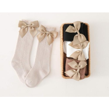 CHUNG Knee Height Toddler Stockings with Bowknot