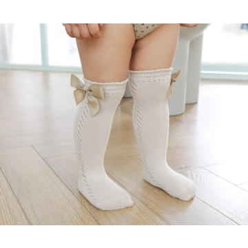 CHUNG Knee Height Toddler Stockings with Bowknot
