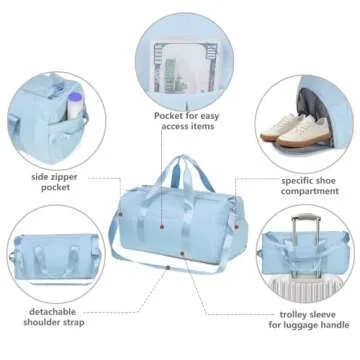 MABROUC Women's Duffle Bag for Gym, Travel & Dance