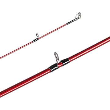 Ugly Stik 7’ Carbon Casting Rod, One Piece Casting Rod, 12-20lb Line Rating, Medium Heavy Rod Power, Fast Action, 1/4-1 oz. Lure Rating, Red