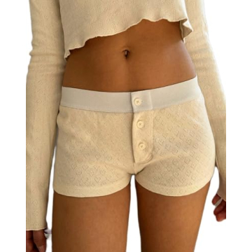 Cute Women’s Floral Print Lounge Shorts - Y2k Vintage Style