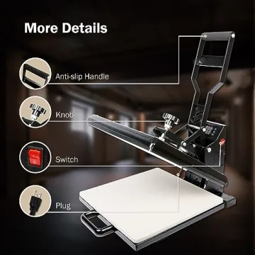 PowerPress 15x15 Heat Press Machine for Custom Apparel