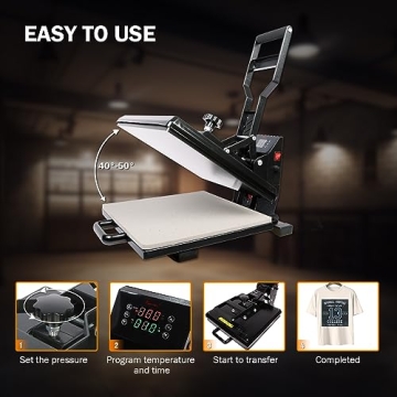 PowerPress 15x15 Heat Press Machine for Custom Apparel